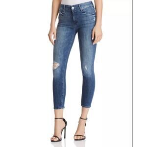 Mother The Looker Crop in Gypsy Mid Rise Skinny Jean Denim Distressed Size 26